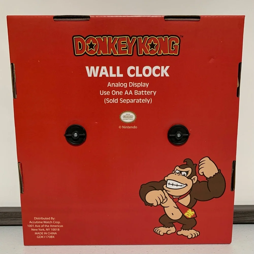 Donkey Kong Analog Wall Clock-New in Box